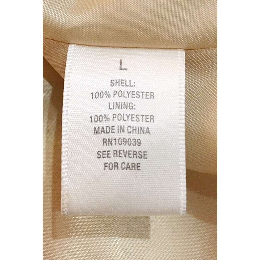 DRESSBARN Sz L Flax Open Front Jacket Ruched Lined - Picture 7 of 7
